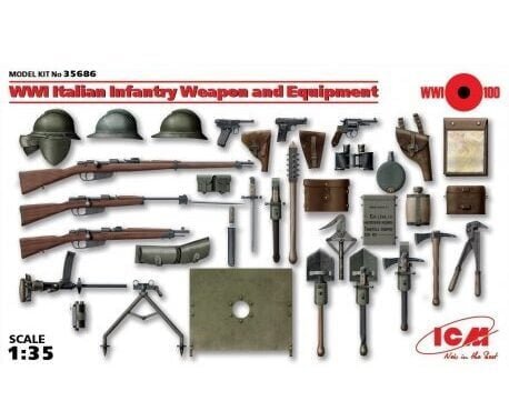 ICM 35686 - WWI Italian Infantry Weapon and Equipment - 1:35