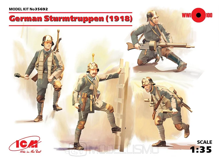 ICM 35692 - German Sturmtruppen (1918) - 1:35
