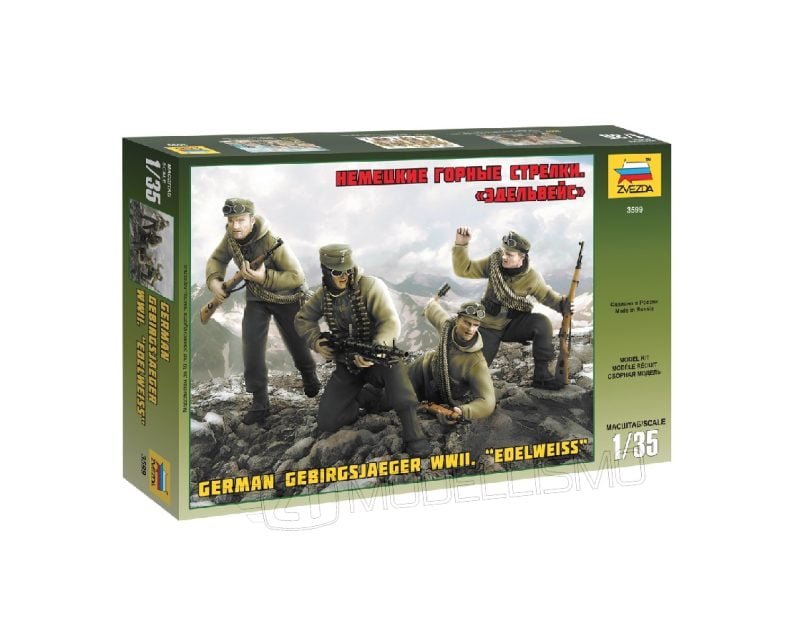 Zvezda 3599 - German Gebirgsjaeger WWII Edelweiss - 1:35
