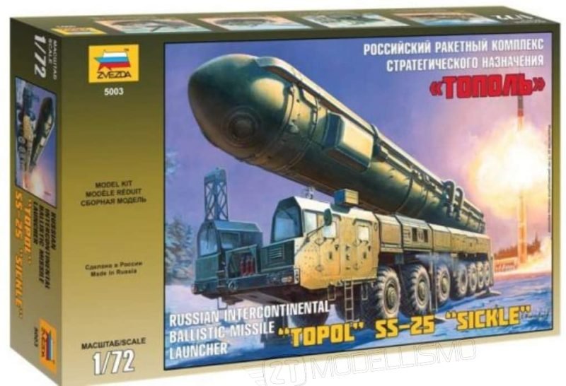 Zvezda 5003 - Missile balistico russo intercontinentale "Topol" SS-25 - 1:72