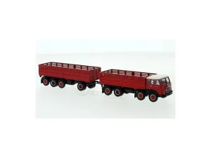 Brekina 58413 - Fiat 690 Millepiedi, rosso con tetto bianco - H0