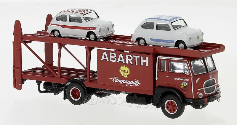Brekina 58479 -Fiat 642 "Abarth" caricato con due Abarth 1000 TC Gr. 5 - H0