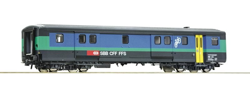 Roco 74568 - Bagagliaio EW II tipo D delle Ferrovie federali svizzere in livrea "Pappagallo" - H0