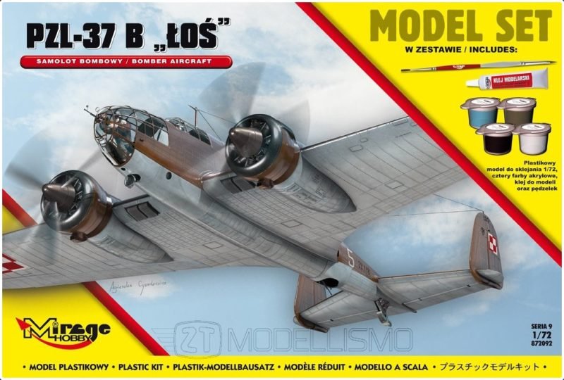 Mirage Hobby 872092 - PZL-37 B 'ŁOŚ' - 1:72