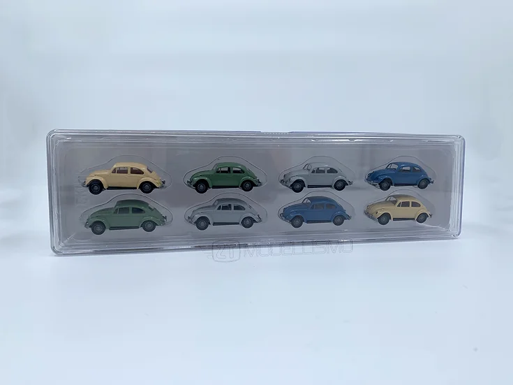 Brekina 90457 - Set di 8 Wolkswagen maggiolino, colori vari - H0