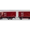 PIHR950381 - BRT Iveco S-Way con cassone + Rimorchio rosso, logo BRT- H0