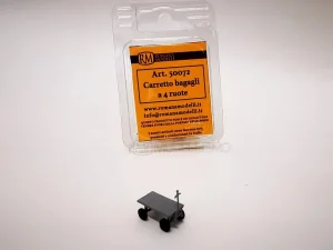 Romana Modelli 50072 – Carretto Portabagagli a 4 ruote - H0