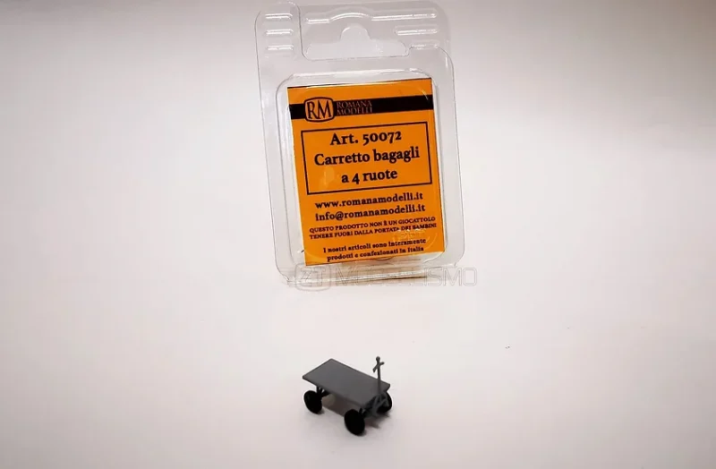 Romana Modelli 50072 – Carretto Portabagagli a 4 ruote - H0