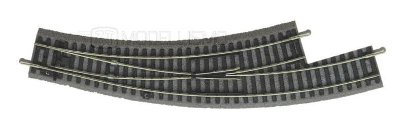 Piko 55422 - Scambio curvo sinistro, da R2 verso R3, con massicciata - H0