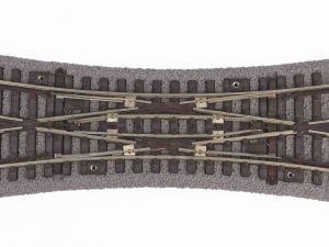 Piko 55424 - Binario A-Gleis con massicciata, Doppio Scambio inglese DKW 15°/239 mm - H0