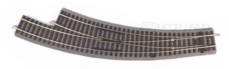 Piko 55428 - Scambio curvo destro manuale BWL R3/R4 con massicciata - H0