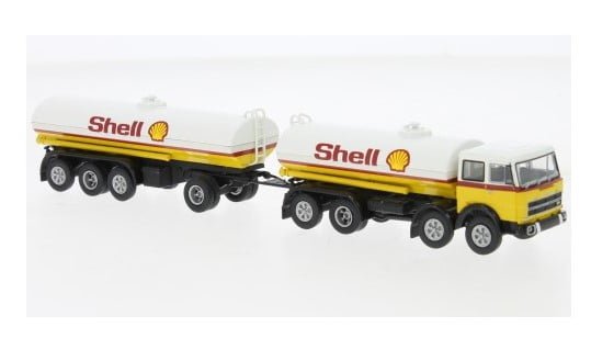 Brekina 58555- Fiat 691 Millepiedi cisterna "Shell" anno 1970 - H0