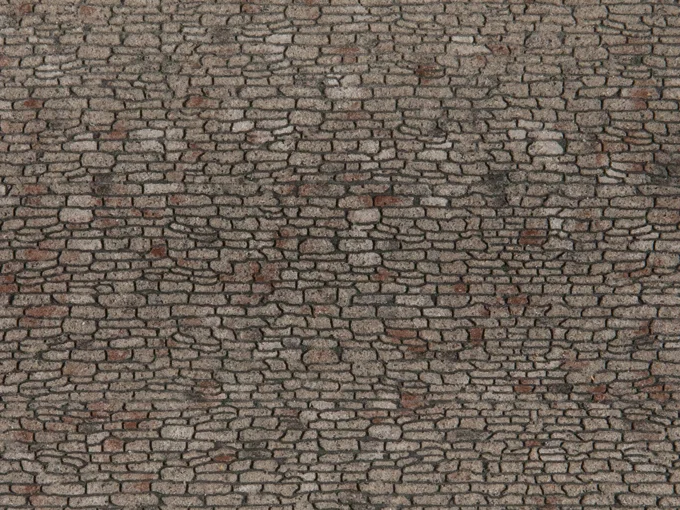 Noch 60371 - Foglio di lamina flessibile realistica 3D: Muro di pietre - H0