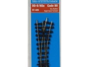 Peco ST-405 - Scambio destro 22.5° - raggio 228 mm - lunghezza 87 mm - H0