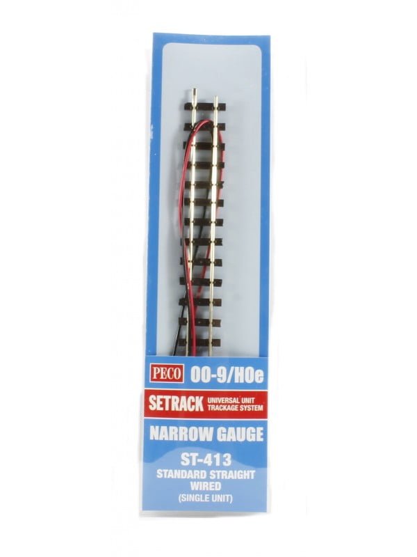 Peco ST-413 - Binario diritto con presa corrente L. 174 mm - H0