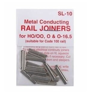 Peco SL-10 - Giunzioni in metallo per binari Setrack e Streamline, 24 pz, per codice 100 - H0