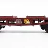 ACME 40220 - Carro FS Rlmmp-t per trasporti di mezzi corazzati con calzatoie fisse - H0