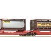 Roco 77389b - Carro a doppia tasca articolata, ÖBB / RCW, con contenitori-cisterna del spedizioniere Bertschi - H0