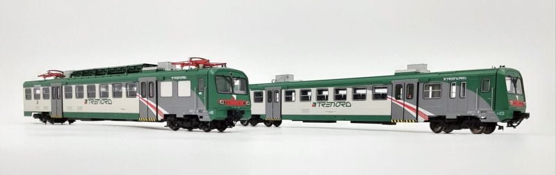 OS.KAR 2082 - Elettromotrice Trenord ALe 582 039 + Carrozza intermedia Le 562 012, livrea Trenord - H0