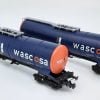 B-models VB-81059 - Set 2 carri da cisterna CZ Wascosa tipo Zacns,  livrea blu con testate arancio - H0