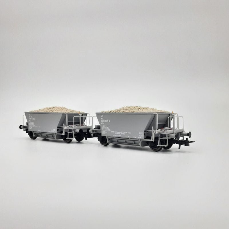 OS.KAR 4350 - Set due carri serie VFcc, livrea standard grigio cenere, FS - H0