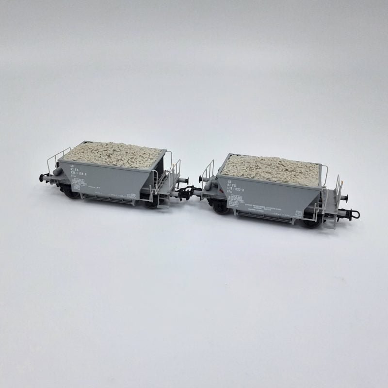 OS.KAR 4350 - Set due carri serie VFcc, livrea standard grigio cenere, FS - H0