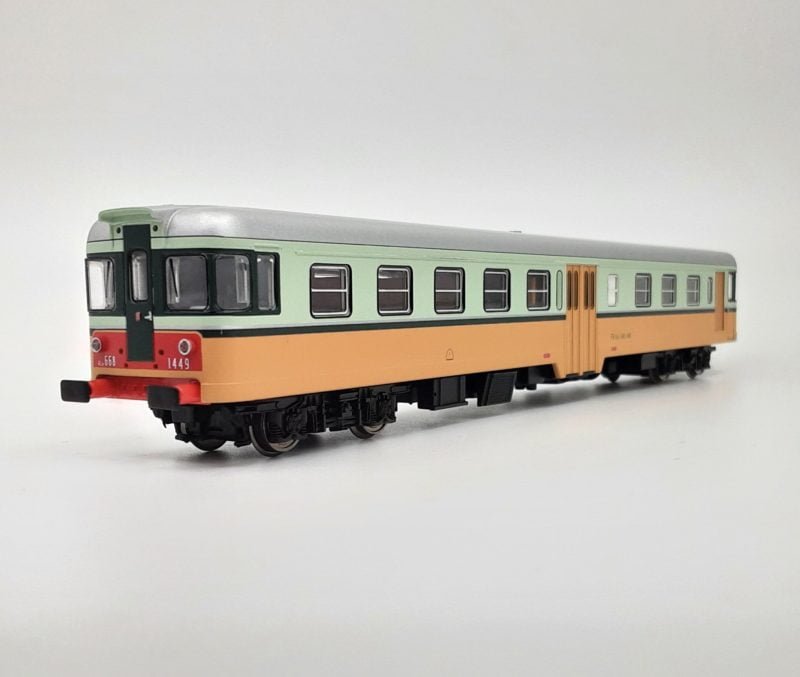 ViTrains 1719A - Automotrice Aln 668 1449, livrea verde Lichene e giallo coloniale, FS - DCC SOUND - H0