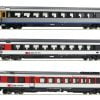 Roco 74021 - Set tre carrozze tipo EC di 1°cl tipo Apm, 2°cl tipo Bpm e tipo WRm SBB per EuroCity 7 - H0