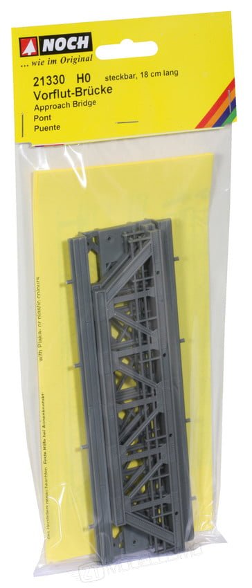Noch 21330 - Ponte metallico rettilineo a via inferiore per binario singolo 18cm - H0