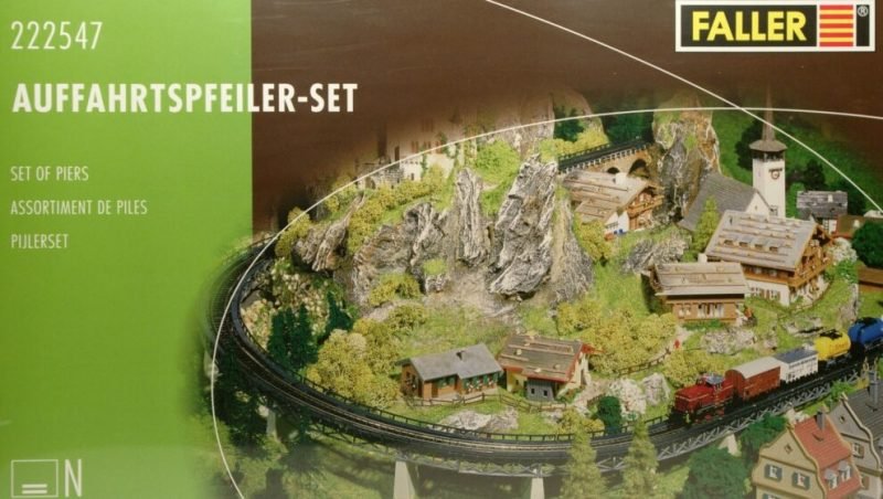 Faller 222547 - Piloni per ponte ad altezza progressiva, 15 pz. - Scala N