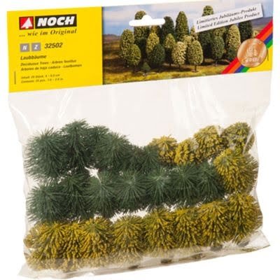 Noch 32502- Alberi decidui, 25 pezzi, altezza 4 - 6,5 cm - N - Z