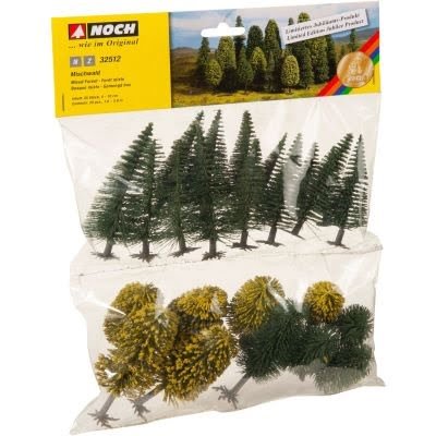 Noch 32512 - Alberi bosco misto, 25 pezzi, alti 4 - 10 cm - N - Z