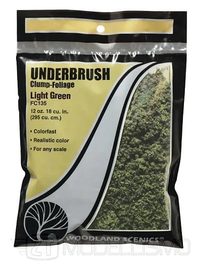 Woodland scenics FC135 -  Fogliame grosso per sottobosco, verde chiaro