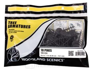 TR1124_f_p Woodland scenics TR1124 - Scheletri di alberi, 70 pini, altezza 6.35-10.1 cm