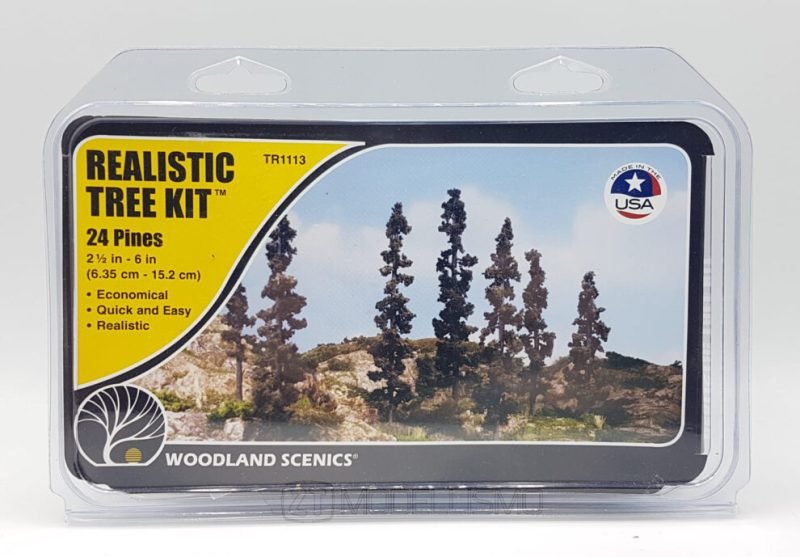 Woodland scenics TR1113 - Kit per 24 pini realistici, altezza 6.35-15.2 cm