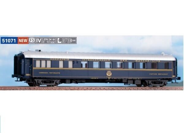 ACME 51071 - Carrozza ristorante CIWL Pistoiesi tipo 1925R, costruzione Reggiane, parco FS - H0