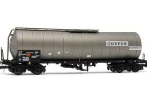 Rivarossi HRS6515 - Carro cisterna a carrelli tipo Zaes, livrea alluminio, loghi "COSFER", FS - H0