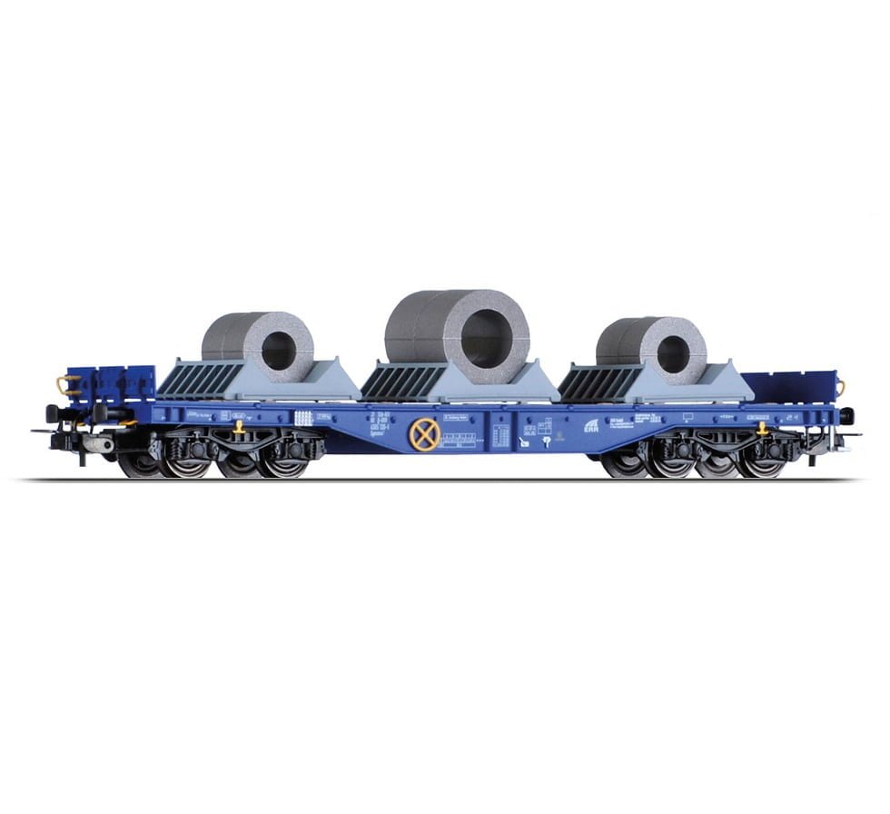 Tillig 76749 - Carro pianale Sgmmns 4505 con carico, ERR - H0