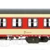 Jägerndorfer 90035 - Carrozza passeggeri di 2°cl, ÖBB, ex 1°cl., livrea arancio/crema Sparlack, logo Pflatsch rosso - H0