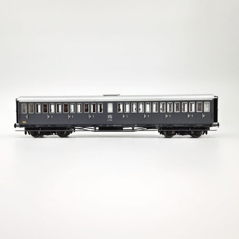 ACME 55308 - Set di due carrozze FS "Centoporte lunghe" tipo 1949R e 1928R in livrea Grigio Ardesia - H0