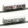 AM245035 - Carro tipo Hbbillns22 SBB con graffiti, serie excl Lemke - H0