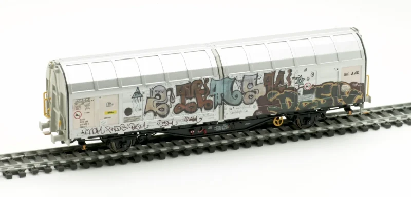 AM245037 - Carro tipo Hbbillns22 SBB con graffiti, serie excl Lemke - H0