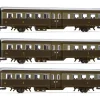 HR 4369 - Set di 3 carrozze "Corbellini" tipo 1947 FS di 3°cl. per treni storici, livrea Castano/Isabella - H0