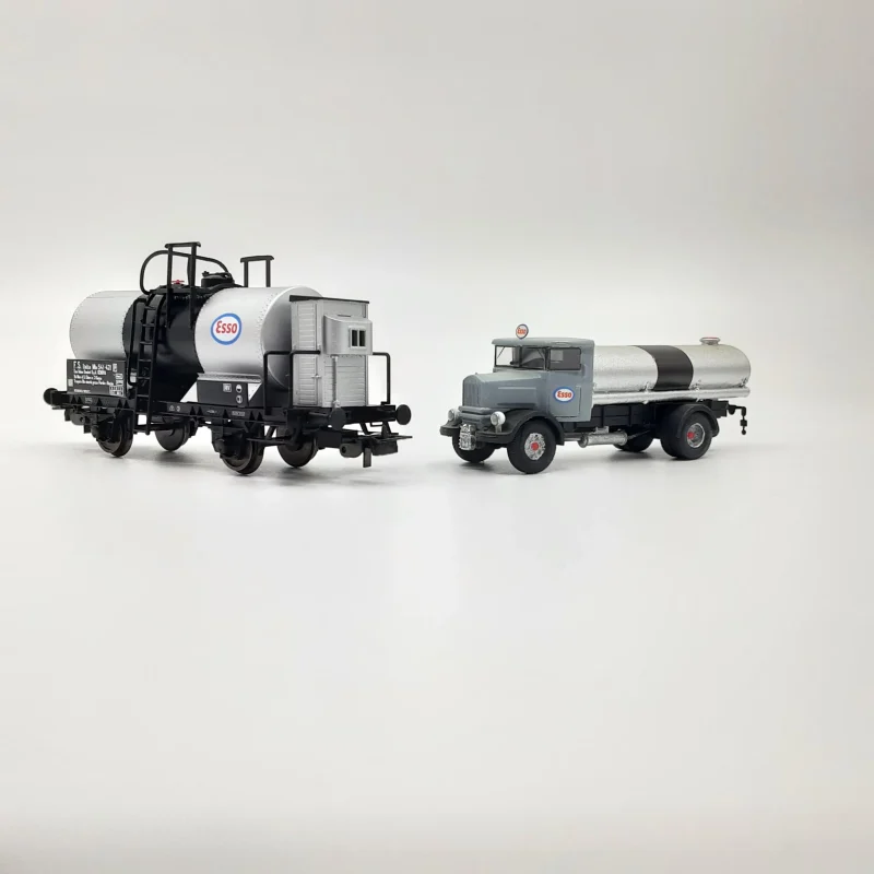 BS00094 -  Set ESSO  con carro cisterna tipo Mbe FS e camion cisterna Lancia 3Ro - Epoca III - H0