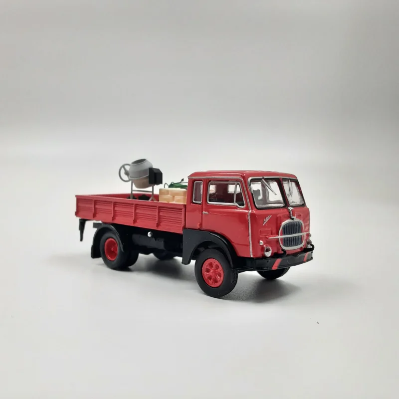 PIBK 58600/1 - FIAT 642 cassonato rosso con carico di materiali per cantiere edilizio - Epoca IV - H0
