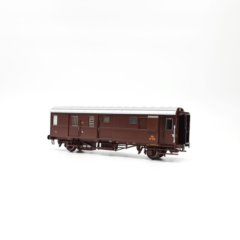 ACME 51181 - Bagagliaio Posta Tipo DUI97038 per treni diretti e locali in livrea Castano - Epoca IIIb - H0