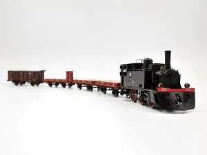 ACME 70043 - Set "Treno merci" composto da Gr851.152 FS, Dm98000 livrea Castano, 3 carri tipo P, uno con garitta - Epoca III - H0