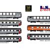 PI9708 + PI9709 - EC 51/56 "TICINO" Milano - Zurigo SBB, Epoca V - H0