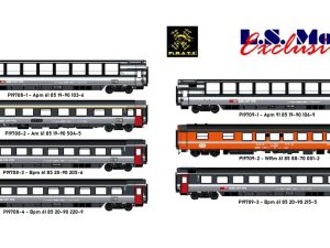 PI9708 + PI9709 - EC 51/56 "TICINO" Milano - Zurigo SBB, Epoca V - H0